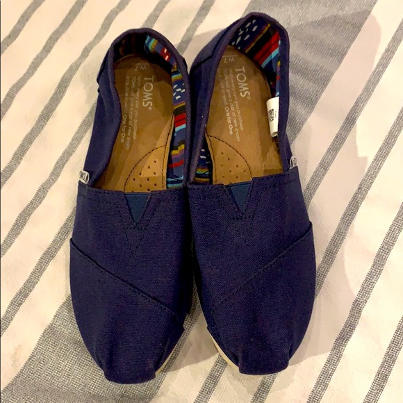 Navy Blue Toms - Picture 1 of 3
